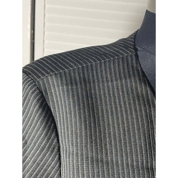 Vintage Helene Blake Kimono Duster Coat Pinstripe 14 - Picture 4 of 12